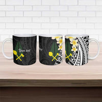 Alo Chiefdom Wallis and Futuna Personalized Ceramic Mug Frangipani Flowers Polynesian Pattern - Polynesian Pride
