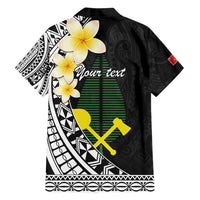 Alo Chiefdom Wallis and Futuna Personalized Family Matching Long Sleeve Bodycon Dress and Hawaiian Shirt Frangipani Flowers Polynesian Pattern