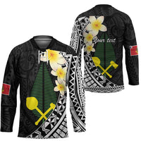 Alo Chiefdom Wallis and Futuna Personalized Hockey Jersey Frangipani Flowers Polynesian Pattern LT9 - Polynesian Pride