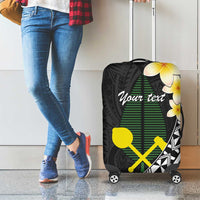 Alo Chiefdom Wallis and Futuna Personalized Luggage Cover Frangipani Flowers Polynesian Pattern