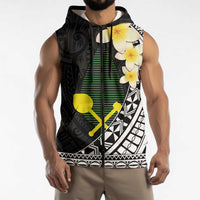 Alo Chiefdom Wallis and Futuna Personalized Sleeveless Zip Hoodie Frangipani Flowers Polynesian Pattern LT9 - Polynesian Pride