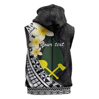Alo Chiefdom Wallis and Futuna Personalized Sleeveless Zip Hoodie Frangipani Flowers Polynesian Pattern LT9 - Polynesian Pride