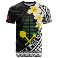 Alo Chiefdom Wallis and Futuna Personalized T Shirt Frangipani Flowers Polynesian Pattern