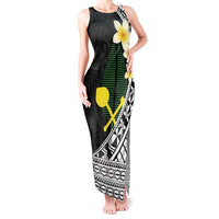Alo Chiefdom Wallis and Futuna Personalized Tank Maxi Dress Frangipani Flowers Polynesian Pattern LT9 Women Black - Polynesian Pride
