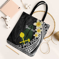 Alo Chiefdom Wallis and Futuna Personalized Tote Bag Frangipani Flowers Polynesian Pattern - Polynesian Pride