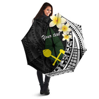 Alo Chiefdom Wallis and Futuna Personalized Umbrella Frangipani Flowers Polynesian Pattern - Polynesian Pride