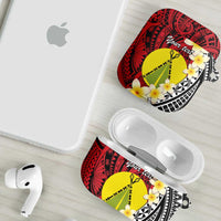Sigave Chiefdom Wallis and Futuna Personalized AirPods Case Frangipani Flowers Polynesian Pattern LT9 - Polynesian Pride