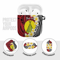 Sigave Chiefdom Wallis and Futuna Personalized AirPods Case Frangipani Flowers Polynesian Pattern LT9 - Polynesian Pride