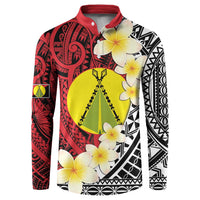 Sigave Chiefdom Wallis and Futuna Personalized Button Sweatshirt Frangipani Flowers Polynesian Pattern
