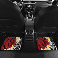 Sigave Chiefdom Wallis and Futuna Personalized Car Mats Frangipani Flowers Polynesian Pattern