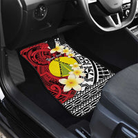 Sigave Chiefdom Wallis and Futuna Personalized Car Mats Frangipani Flowers Polynesian Pattern