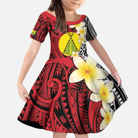 Sigave Chiefdom Wallis and Futuna Personalized Family Matching Long Sleeve Bodycon Dress and Hawaiian Shirt Frangipani Flowers Polynesian Pattern
