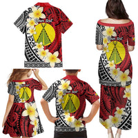 Sigave Chiefdom Wallis and Futuna Personalized Family Matching Puletasi and Hawaiian Shirt Frangipani Flowers Polynesian Pattern