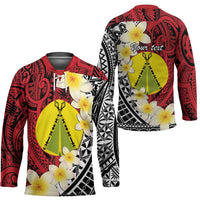 Sigave Chiefdom Wallis and Futuna Personalized Hockey Jersey Frangipani Flowers Polynesian Pattern - Polynesian Pride