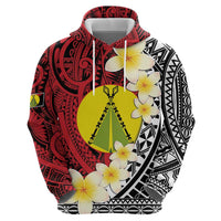 Sigave Chiefdom Wallis and Futuna Personalized Hoodie Frangipani Flowers Polynesian Pattern