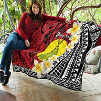 Sigave Chiefdom Wallis and Futuna Personalized Quilt Frangipani Flowers Polynesian Pattern