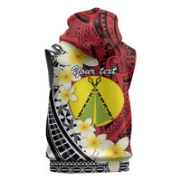 Sigave Chiefdom Wallis and Futuna Personalized Sleeveless Zip Hoodie Frangipani Flowers Polynesian Pattern - Polynesian Pride