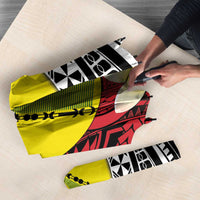 Sigave Chiefdom Wallis and Futuna Personalized Umbrella Frangipani Flowers Polynesian Pattern - Polynesian Pride