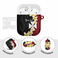 Uvea Chiefdom Wallis and Futuna Personalized AirPods Case Frangipani Flowers Polynesian Pattern LT9 - Polynesian Pride