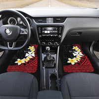 Uvea Chiefdom Wallis and Futuna Personalized Car Mats Frangipani Flowers Polynesian Pattern