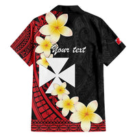 Uvea Chiefdom Wallis and Futuna Personalized Family Matching Puletasi and Hawaiian Shirt Frangipani Flowers Polynesian Pattern