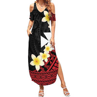 Uvea Chiefdom Wallis and Futuna Personalized Family Matching Summer Maxi Dress and Hawaiian Shirt Frangipani Flowers Polynesian Pattern