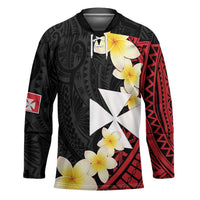 Uvea Chiefdom Wallis and Futuna Personalized Hockey Jersey Frangipani Flowers Polynesian Pattern LT9 Unisex Red - Polynesian Pride