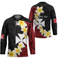 Uvea Chiefdom Wallis and Futuna Personalized Hockey Jersey Frangipani Flowers Polynesian Pattern LT9 - Polynesian Pride