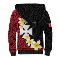 Uvea Chiefdom Wallis and Futuna Personalized Sherpa Hoodie Frangipani Flowers Polynesian Pattern LT9 - Polynesian Pride