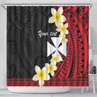 Uvea Chiefdom Wallis and Futuna Personalized Shower Curtain Frangipani Flowers Polynesian Pattern LT9 - Polynesian Pride