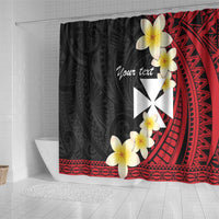 Uvea Chiefdom Wallis and Futuna Personalized Shower Curtain Frangipani Flowers Polynesian Pattern LT9 - Polynesian Pride
