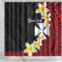 Uvea Chiefdom Wallis and Futuna Personalized Shower Curtain Frangipani Flowers Polynesian Pattern LT9 - Polynesian Pride
