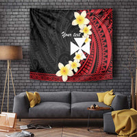 Uvea Chiefdom Wallis and Futuna Personalized Tapestry Frangipani Flowers Polynesian Pattern LT9 Red - Polynesian Pride