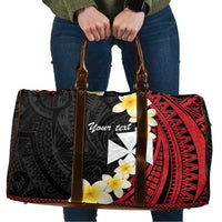 Uvea Chiefdom Wallis and Futuna Personalized Travel Bag Frangipani Flowers Polynesian Pattern - Polynesian Pride