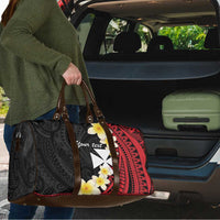 Uvea Chiefdom Wallis and Futuna Personalized Travel Bag Frangipani Flowers Polynesian Pattern - Polynesian Pride
