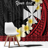 Uvea Chiefdom Wallis and Futuna Personalized Window Curtain Frangipani Flowers Polynesian Pattern LT9 - Polynesian Pride