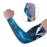 New Zealand Nurses RN Personalised Arm Sleeves Galaxy Stethoscope Maori Motif LT9 Set of 2 Galaxy - Polynesian Pride