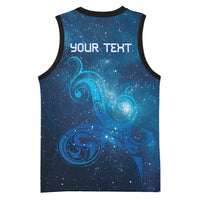 New Zealand Nurses RN Personalised Basketball Jersey Galaxy Stethoscope Maori Motif LT9 - Polynesian Pride