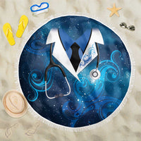 New Zealand Nurses RN Beach Blanket Galaxy Stethoscope Maori Motif LT9 One Size 150cm Galaxy - Polynesian Pride