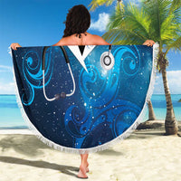 New Zealand Nurses RN Beach Blanket Galaxy Stethoscope Maori Motif LT9 - Polynesian Pride