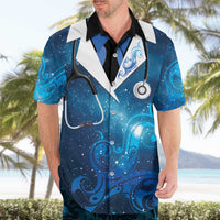 New Zealand Nurses RN Personalised Hawaiian Shirt Galaxy Stethoscope Maori Motif LT9 - Polynesian Pride