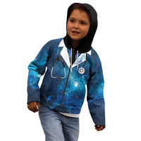 New Zealand Nurses RN Personalised Kid Hoodie Galaxy Stethoscope Maori Motif LT9 - Polynesian Pride