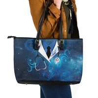 New Zealand Nurses RN Leather Tote Bag Galaxy Stethoscope Maori Motif LT9 - Polynesian Pride