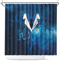 New Zealand Nurses RN Shower Curtain Galaxy Stethoscope Maori Motif LT9 Galaxy - Polynesian Pride
