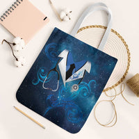 New Zealand Nurses RN Tote Bag Galaxy Stethoscope Maori Motif LT9 White Strap One Size Galaxy - Polynesian Pride