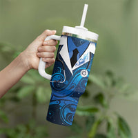 New Zealand Nurses RN Personalised Tumbler With Handle Galaxy Stethoscope Maori Motif LT9 - Polynesian Pride