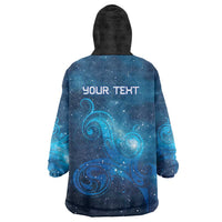 New Zealand Nurses RN Personalised Wearable Blanket Hoodie Galaxy Stethoscope Maori Motif LT9 - Polynesian Pride