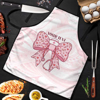 New Zealand Nurses RN Personalised Apron Pink Stethoscope Coquette Bow Maori Motif LT9 Pink - Polynesian Pride