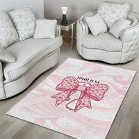 New Zealand Nurses RN Personalised Area Rug Pink Stethoscope Coquette Bow Maori Motif LT9 - Polynesian Pride
