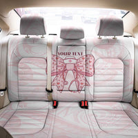 New Zealand Nurses RN Personalised Back Car Seat Cover Pink Stethoscope Coquette Bow Maori Motif LT9 - Polynesian Pride